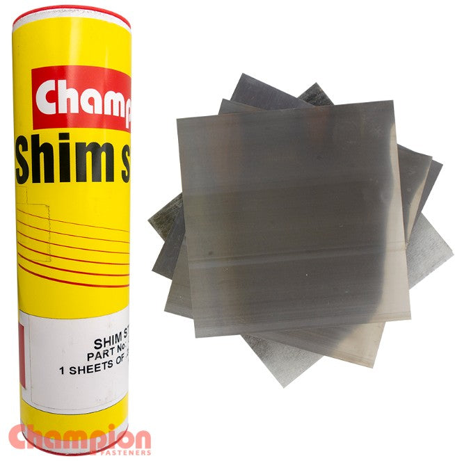 Champion Shim Steel Sheet 150 x 150 x .05mm (.002") 6/Pack CSS800 Shim Steel Sheet Champion