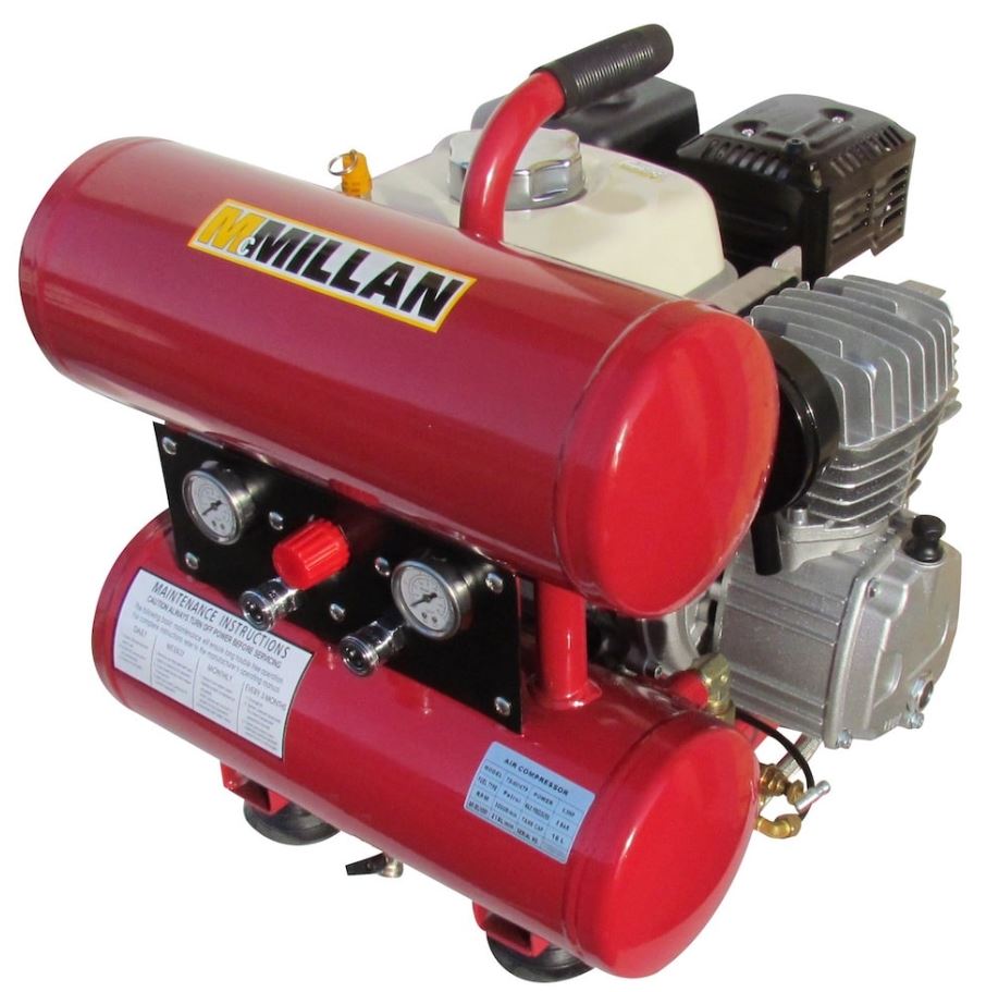 McMillian Twin Tank Honda Petrol Compressor AFP9T Compressor McMillian Air Compressors