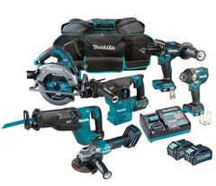 Makita 40V Max Brushless 6 Piece Combo Kit Plus Tool Bag  DK0191G601