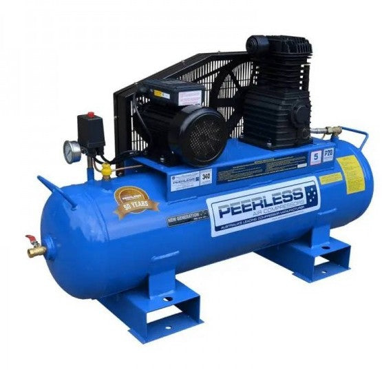 Peerless P20 High Flow Single Phase Air Compressor Belt Drive, 15Amp, 3.5HP, 340LPM 00007 Compressor Peerless Products