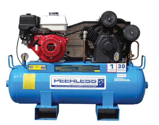 Peerless Air Compressor Petrol Driven Fatboy PHP30 620LPM Honda Gx270 00088 Compressor Peerless Products