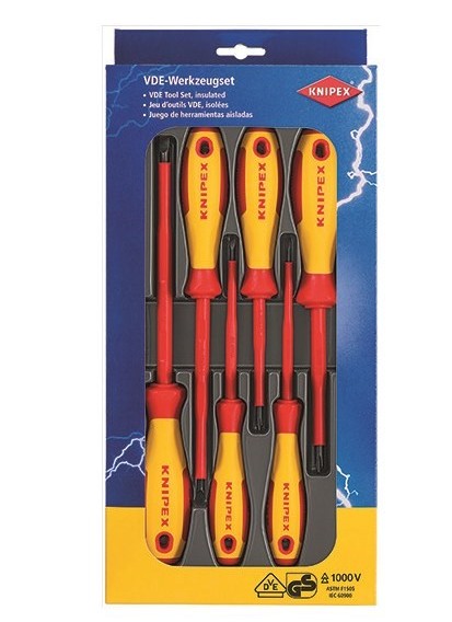 Knipex 1000V Screwdriver Set 6pc 002012V01 screwdriver set Knipex