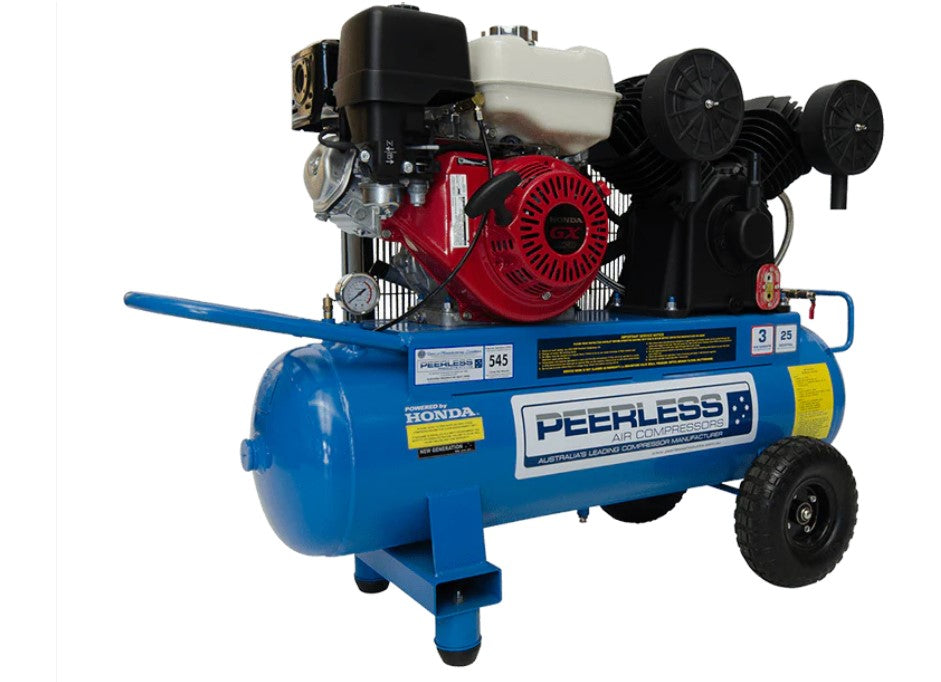 Peerless PV25 Air Compressor Petrol PV25 545LPM Honda GX270 00561 Compressor Peerless Products