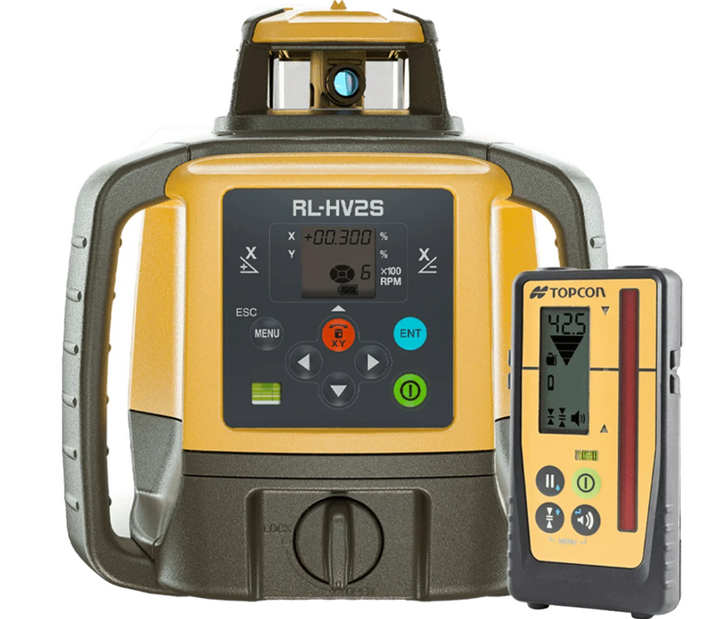Topcon RL-HV2S Premium Dual Grade Rotating Laser With Rechargeable Bat ...