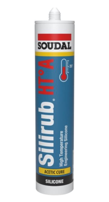Soudal Silirub HT A Acetic Cure 310ml 108265 x 12 Sealant Soudal