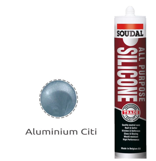 Soudal All Purpose Silicone Aluminium Colorbond Citi 300ml x 12 121660 silicone Soudal