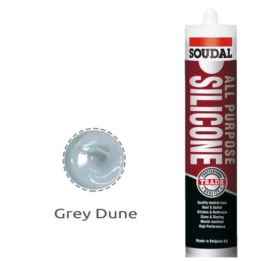 Soudal All Purpose Silicone Grey Colorbond Dune 300ml x 12 121665 silicone Soudal