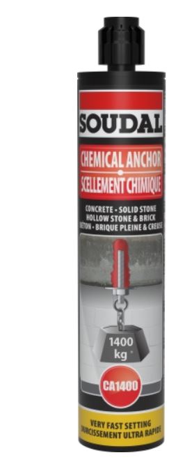 Soudal Soudafix CA 1400 280ml Grey x 12 125539 Resin Soudal