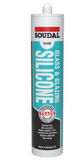 Soudal Trade Glass and Glazing Silicone 300ml Box of 12 127781  127782
