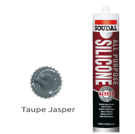 Soudal All Purpose Silicone Taupe Colorbond Jasper 300ml x 12 127786 P silicone Soudal
