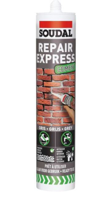 Soudal Repair Express Cement 290ml Grey x 12 125786 filler Soudal