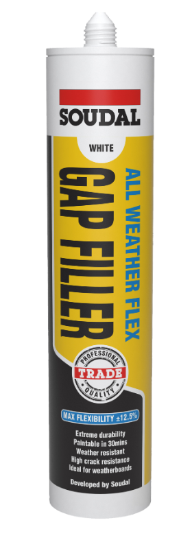 Soudal All Weather Flex Gap Filler White 300ml x 12 129181 Gap Filler Soudal