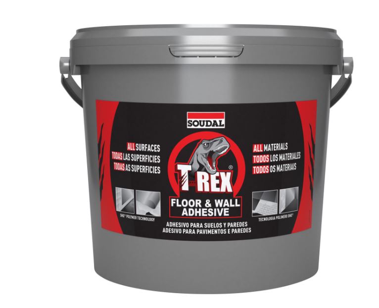 Soudal T-Rex Floor & Wall White 4KG x 12 134899 Adhesive Soudal