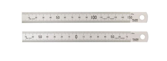 Toledo Stainless Steel Double Sided Rule Metric 150mm 150SP Ruler Toledo