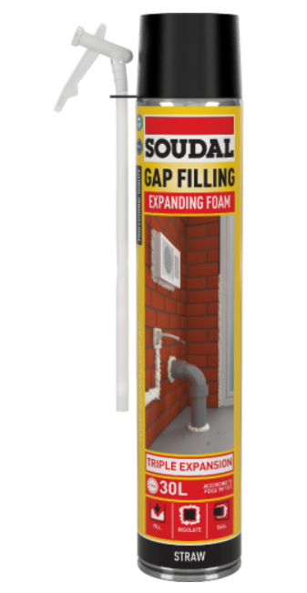 Soudal Straw Gap Filling Expanding Foam 750ml x 12 127968 Soudal Soudal