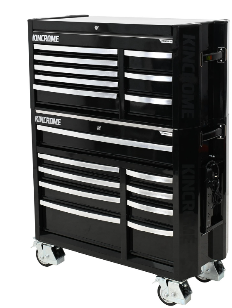 Kincrome CONTOUR Workshop Tool Kit 475 Piece 17 Drawer 42" Black K1970B Tool Box Kincrome