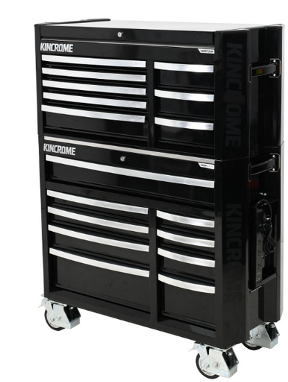 Kincrome CONTOUR Workshop Tool Kit 475 Piece 17 Drawer 42" Black K1970B Tool Box Kincrome