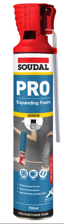 Soudal Genius Gun Expanding Foam Gap Filler 750ml 175527 expanding foam Soudal