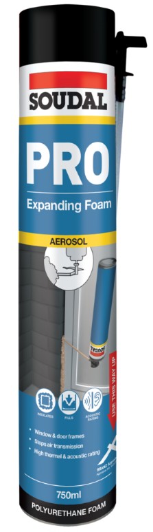 Soudal Straw Gap Filling Expanding Foam Aerosol 750ml 12 Qty 175591 Gap Filler Soudal