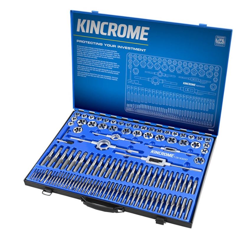 Kincrome Tap & Die Set 110 Piece NC / NF / Metric & Imperial 190822 wrench tap Kincrome