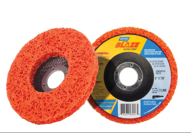 Norton Blaze Stripping Disc Rapid Strip Disc 125 x 22mm Orange 66623303916 Grinder Disc Norton