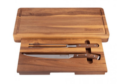 Starrett Professional 2 Piece Carving Knife & Fork Set with Chopping Board  SKK-2WD