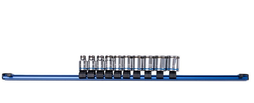 Kincrome 10 Piece 1/2” Drive Nut-Lok Socket Rail Set K2174NL Socket Set Kincrome