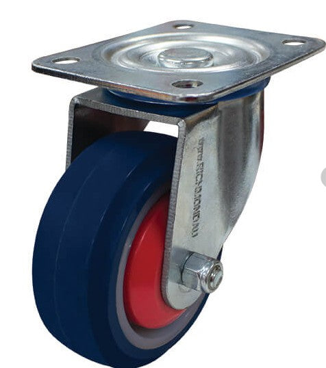 100mm Rebound Rubber Wheel 150kg Capacity Castor S4604 wheel Richmond Rolling Solutions