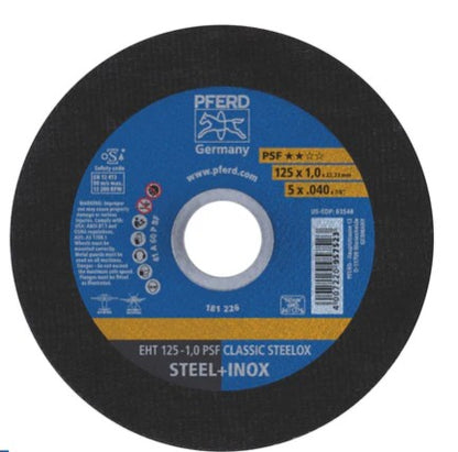 PFERD Cut-Off Wheel TRADIE PACK- 10pk - Classic Steelox (5") 125mm x 1mm 69902634 Grinder Disc Pferd