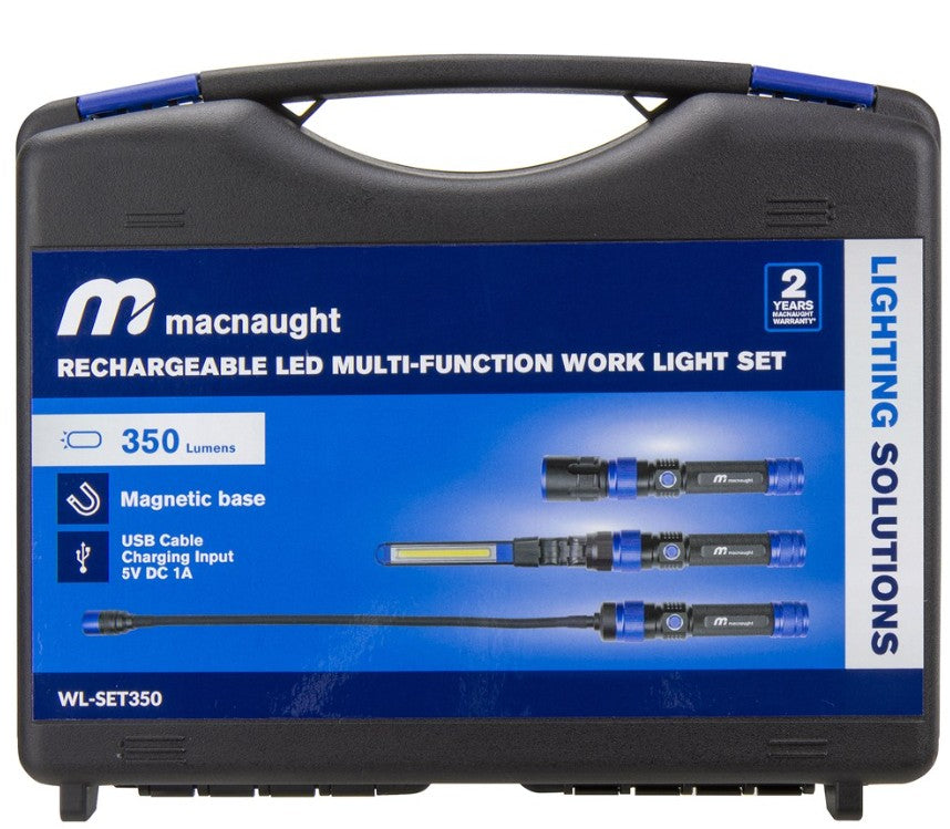 Macnaught Rechargeable Led Multi-Function Work Light Set WL-SET350 light Macnaught