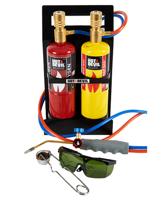 Hot Devil Super Oxy Blow Torch Kit HDSOK Butane Gas Hot Devil