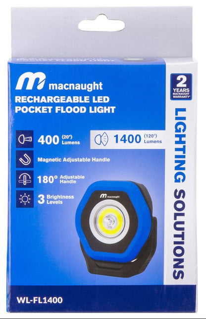 Macnaught Rechargeable Led Pocket Flood Light WL-FL1400 Light Macnaught