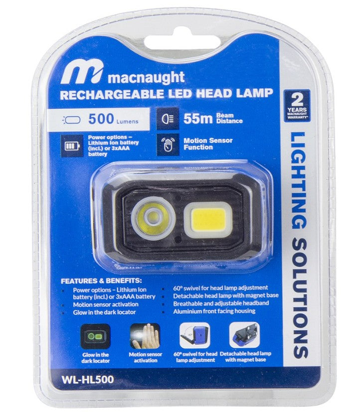 Macnaught Rechargeable Led Head Lamp WL-HL500 Head lamp Macnaught