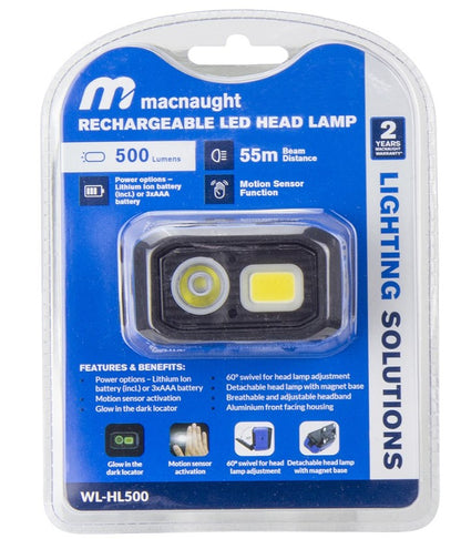 Macnaught Rechargeable Led Head Lamp WL-HL500 Head lamp Macnaught