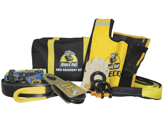 Black Rat 4WD Safety Recovery Kit 342350BK Safety Car Kit Black Rat