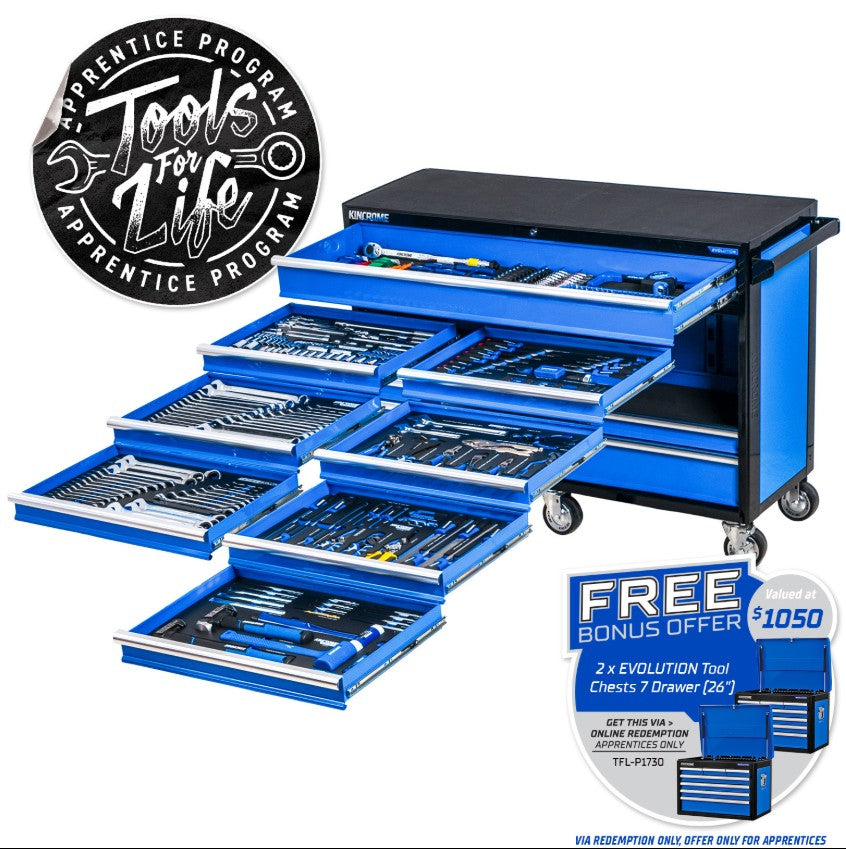 Kincrome EVOLUTION Trolley Tool Kit 493 Piece 13 Drawer (53") P1730