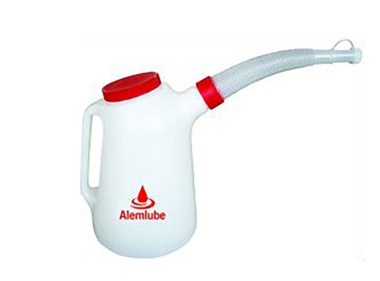 Alemlube Oil and Fluid Bottle Pourer 5L capacity flexible spout 5000MFN plastic bottle pourer Alemlube