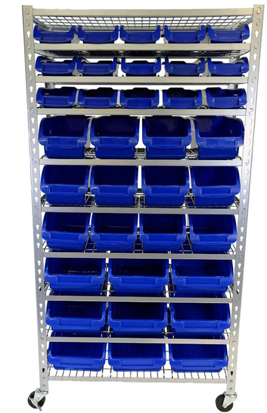 TQB Parts Storage Bin Rack HD10 36 Bin 6054 Storage Bin Trade Quip