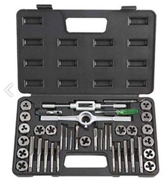 Saber 39 Piece S3 Tap and Die Set - UNC/UNF + 1/8" NPT 8050-S3 wrench Saber