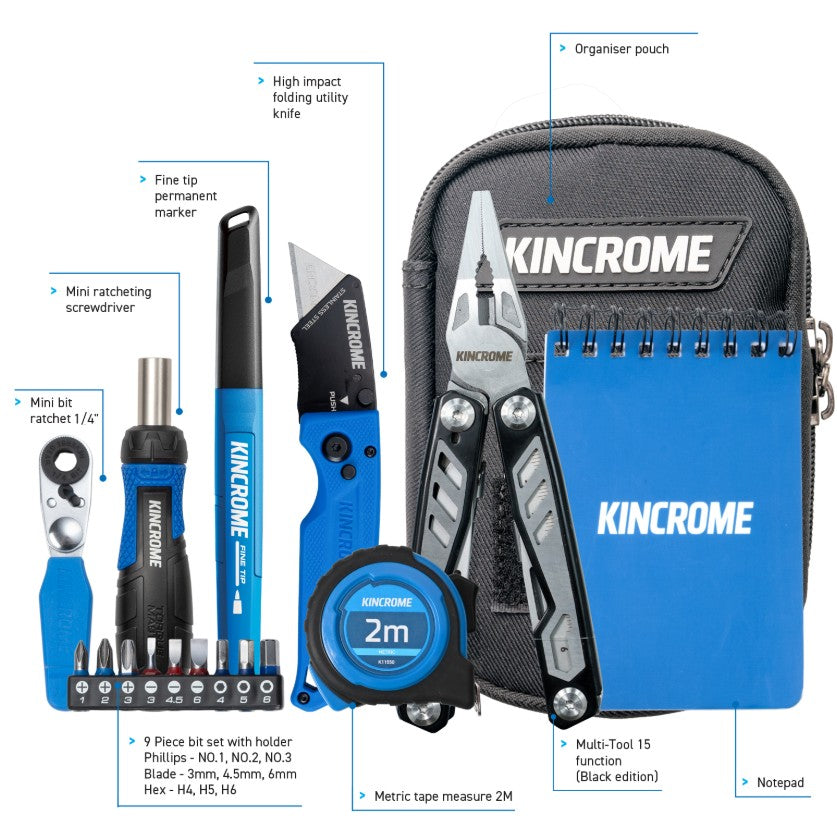 Kincrome EDC Tool Kit 17 Piece K10062 Tool Kit Kincrome