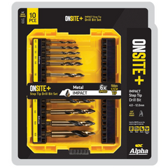 Alpha 10 Piece ONSITE Plus Impact Step Tip Drill Set SM10ST