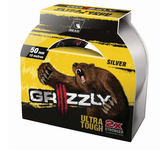 Bear Grizzly Gaffer Tape Cloth 50mm X 18m Silver 63642548237 tape Bear