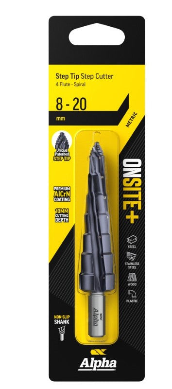 Alpha Onsite Plus Step Tip Step Cutter 8-20mm 9STM8-20DSD Drill Bit Alpha