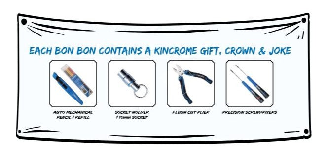 Kincrome Christmas Tool Bon Bons 4 Piece 2026 P4113 Bon Bon Kincrome