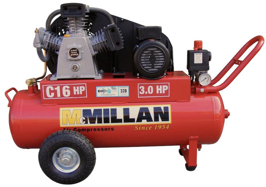 McMillian C16-HP 14.5cfm 3.0HP 240Volt High Pressure Compressor C16-HP Compressor McMillian Air Compressors