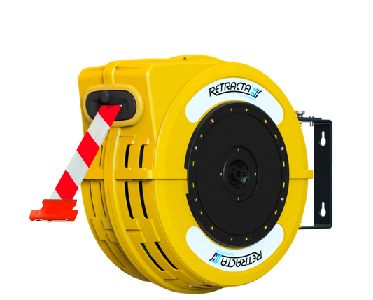 Retracta Barrier Reel Yellow Red/White Danger X 25M Tape C1BRW5025Y Safety Barrier Macnaught