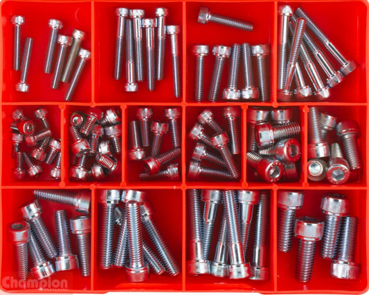 Champion Metric Socket Head Cap Screws Assortment CA1417 Screws and Nuts Champion