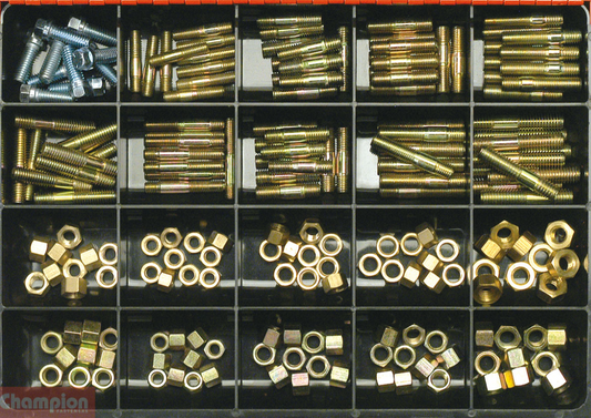 Champion Manifold Stud & Nut Master Kit 19 Sizes CA2096 Screws and Nuts Champion