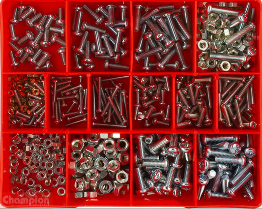 Champion Metric Pan X Recess Screw Assortment CA21 Screws and Nuts Champion