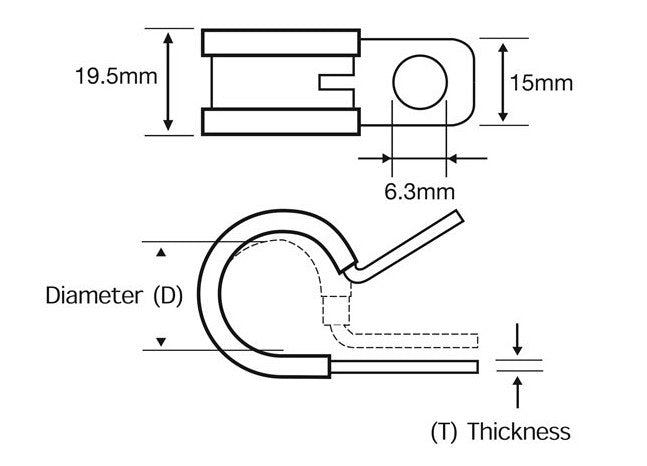 Tridon Stainless Rubber Lined Hose Clamp 7.9mm (10 per Box)TRLCSS8P Clamp Tridon